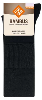 Produktbild von NUR DIE Damen Kniestrümpfe Bambus schwarz - Größe 35-38