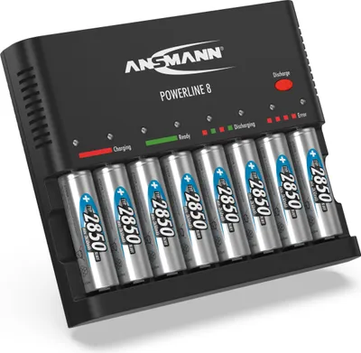Produktbild von ANSMANN Akku Ladegerät für 1-4 AAA,AA NiMH Akkus inkl. 8x AA 2850er AA
