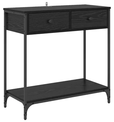 Image de Table console Chêne noir 75 x 34,5 x 75 cm Bois d'ingénierie