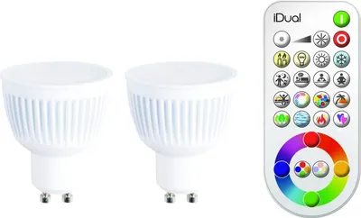 Immagine prodotto di Jedi iDual GU10 confezione da 2 con telecomando, dimmerabile con cambio colore
