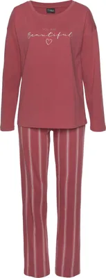 Produktbild von Vivance Dreams Pyjama 2 -teilig rot-gestreift Größe 36/38