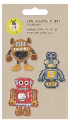 Produktbild von LÄSSIG Textilsticker selbstklebend/Textile Woven Sticker Robots