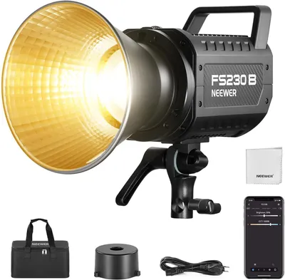 Image de Éclairage LED pour studio - Lampe vidéo - Lampe de studio - LED COB - Lumière continue - 230 W, lumière bi-couleur, 2700K-6500K