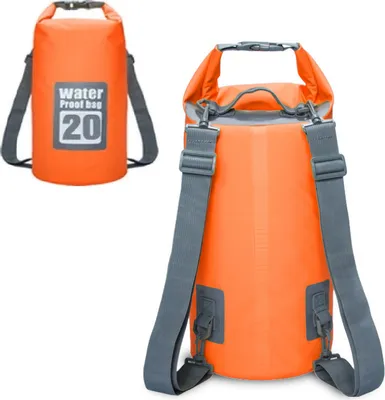 Produktbild von Drybag wasserdichter Seesack, Rollbeutel, Rucksack, Wassersack - orange, 20L