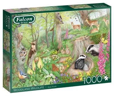 Produktbild von Falcon de luxe Woodland Wildlife - 1000 Teile, 1000 Stück(e), Flora & Fauna, 12 Jahr(e)