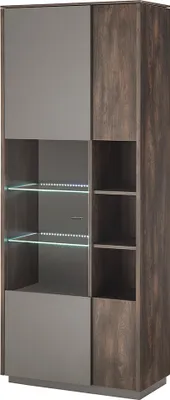 Produktbild von Vitrine in Eiche mit anthrazit LAFAYETE-61