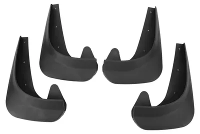 Image de Ensemble de 4 bavettes de protection universelles, de couleur noire, pour automobiles