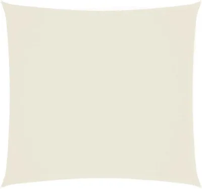 Image de Toile d'ombrage carrée 3 x 3 m - Crème - Tissu Oxford imperméable avec revêtement enPolyuréthane- Résistante aux UV et à la pluie - Sangles et fixations métalliques incluses