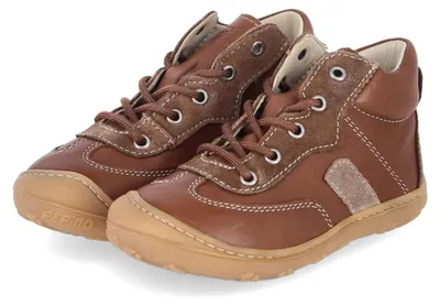 Productafbeelding van Pepino meisjesschoenen, veterschoenen, model TRACY, bruin, glad leer, maat 24