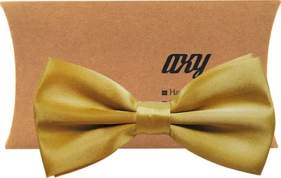Produktbild von axy® Vorgebundene Fliege Schleife mit Geschenkbox in Gold-Hochzeit-Business Outfit