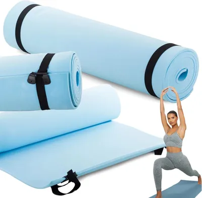 Imagen del producto de Esterilla de yoga y fitness, antideslizante, de 180 x 50 cm, 0,5 cm de grosor, para uso doméstico