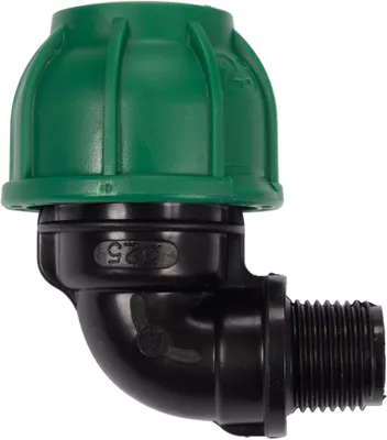 Immagine prodotto di Raccordo angolare in PP a 90° 25 mm x 1/2" maschio per tubi in PE