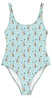 Produktbild von Mr. & Mrs. Panda Badeanzug Pinguin Angler Größe S - Blau - Geschenk, Fischer, Angelurlaub, Shape-Badeanzug, Motivation, Damen-Badeanzug, Badebekleidung, Geschenkidee