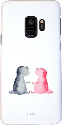 Produktbild von Mr. & Mrs. Panda Samsung Galaxy S9 Handyhülle Axolotl Liebe - Weiß - Geschenk, Valentinstag, Handy Schutzhülle, Schwanzlurch, Handycover, Hülle, Cover