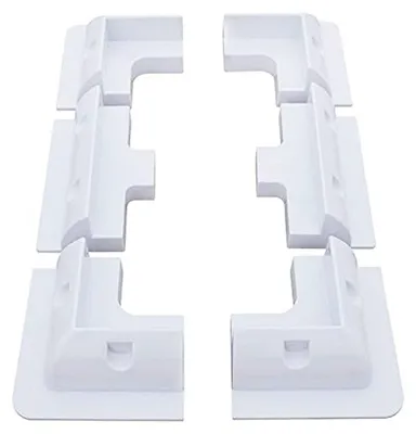Solarpanel-Montageset ABS, 6-teilig, bohrfrei, weiß