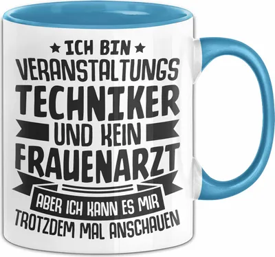 Produktbild von Veranstaltungstechniker Tontechniker Lichtechniker Geschenk Tasse Geschenkidee (Blau)