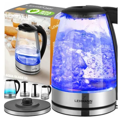 Produktbild von Elektrischer Wasserkocher Led Glas 2L Schnurlos 2200W - Energieeffizient