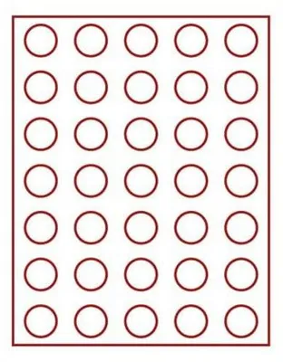 Produktbild von Lindner 2704E Velourseinlage dunkelrot 2704E (Ø 31 mm)