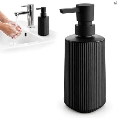 Flüssigseifenspender Schwarz 250 ml - Seifenspender für Bad, elegant