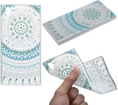 Produktbild von Henna Cover für Sony Xperia XA1 Case Schutz Hülle Silikon Sonne Blau