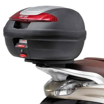 Produktbild von Givi Topcaseträger E349 für Monolock Koffer – Passend für Piaggio Beverly Modelle