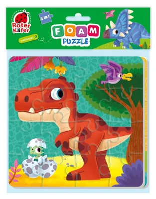 Immagine prodotto di Piankowe puzzle 2w1 Dinozaury edukacyjne dla dzieci +3