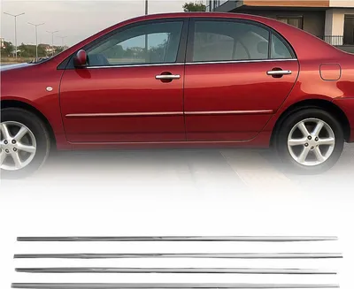 Obrázek produktu pro Okenní lišty pro Toyota Corolla notchback 2001-2007 chrom 4ks