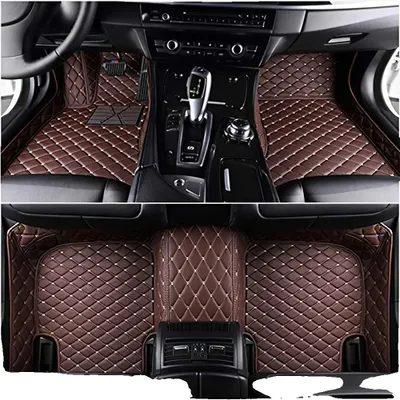 Image de Tapis de sol pour voiture, imperméables, antidérapants, couleur marron