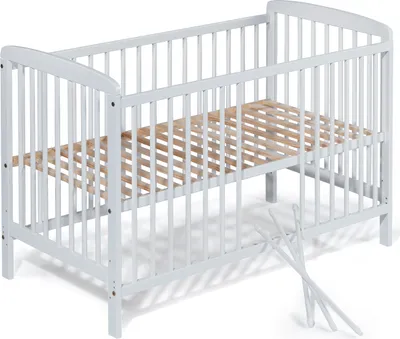 Produktbild von Babybett   Kinderbett JULIA 120x60 Weiss inkl. Matratze