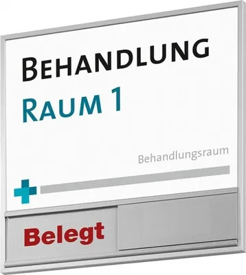 Produktbild von MADRID Silver Line Türschild 150 | 150x150 mm | Alu Rahmen silber eloxiert | ...