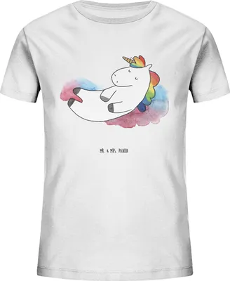 Produktbild von Mr. & Mrs. Panda Kleinkinder T-Shirt Einhorn Wolke 7 12-14 Jahre (152/164) - Weiß - Geschenk, Baumwoll Kinder, Öko, Baumwollshirt, Teenager, Menschen, Unicorn, Verliebt