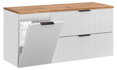 Produktbild von Waschtischunterschrank 120.8cm Adriel mit 2 Schubladen, Weiß