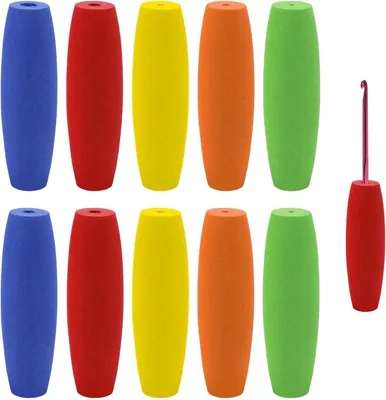 Set von 10 ergonomischen Häkelnadelgriffen für Häkeln