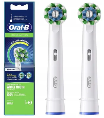 Produktbild von Oral-B Cross Action Original Aufsteckbürsten 2 Stück für elektrische Zahnbürsten