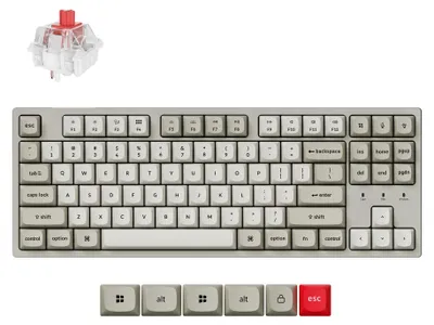 Image de Clavier mécanique gamer Keychron C1 Pro 8K QMK - interrupteur Super Red