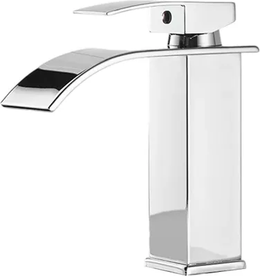 Produktbild von Wasserfall-Waschtischarmatur, Wasserfall-Badezimmerarmatur – für Badezimmer, einstellbares heißes und kaltes Wasser