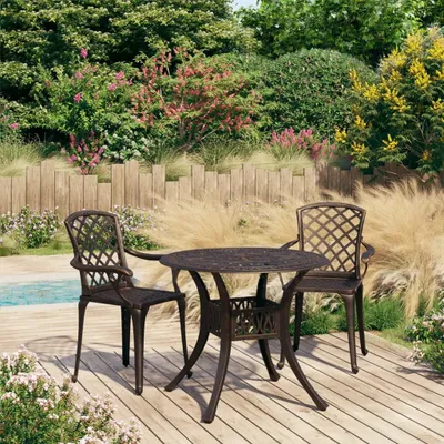 Obrázek produktu pro The Living Store 3-tlg. Bistro-set Aluminiumguss Bronzen