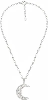 Produktbild von Kinder-Halskette Silber-Halbmond mit Zirkonia Silber Unisize Maxte