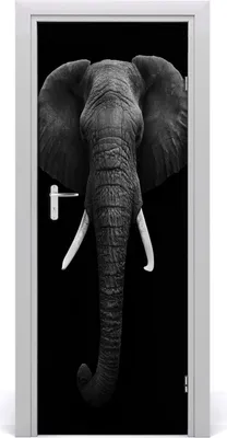 Produktbild von Tulup Türaufkleber 75x205 cm Dekorative Aufkleber Selbstklebend Wasserdichte Tapete Abnehmbar Schlafzimmer Wohnzimmer Wohnkultur - Afrikanischer Elefant