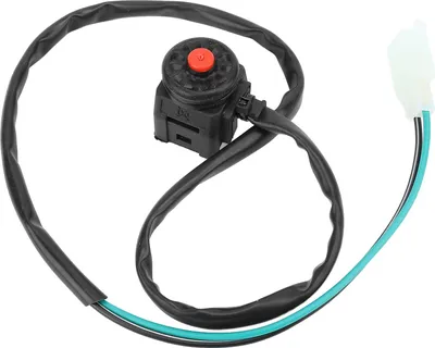 Obrázok produktu pre 22mm motocyklový spínač 64cm dĺžka drôtu Univerzálny motocyklový motor Kill Stop Switch Horn Button Red