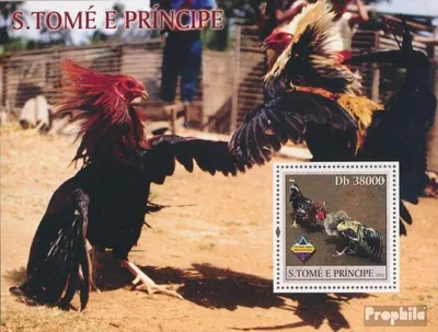 Produktbild von Briefmarken Sao Tome e Principe 2003 Mi Block 439 (kompl. Ausgabe) postfrisch Kampfhähne