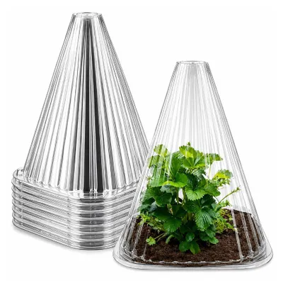 Produktbild von 22 cm große Abdeckungen für Pflanzen, Setzlinge und Gewächshäuser – 10 Stück
