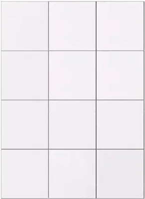 Zdjęcie produktu dla Samoprzylepne elementy lustrzane, zestaw 8 sztuk, 20 x 20 cm