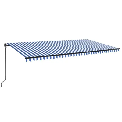 Produktbild von vidaXL Markise Manuell Einziehbar 600x350 cm Blau und Weiß