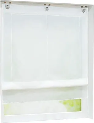 Immagine prodotto di Tenda a rullo trasparente con ganci - 80 x 130 cm - bianca