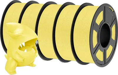 Produktbild von PLA 3D-Druckerfilament, 1,75 mm Durchmesser, +-0,02 mm Toleranz, Zähigkeit, PLAMT Zitrongelb