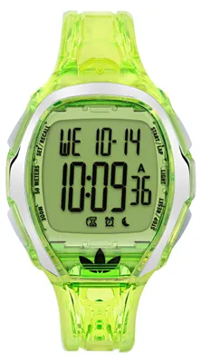 Produktbild von Adidas Uni Uhr DIGITAL Athletics One Kunststoff grün transparent AOFH25005