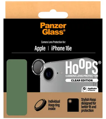 Productafbeelding van PanzerGlass Hoops Camera lens protector voor iPhone 16e - Ultra-Clear case friendly