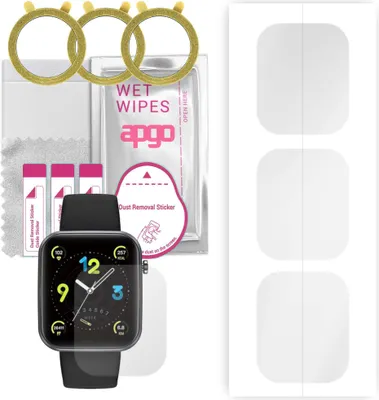 Produktbild von apgo 3 Stück Schutzfolie, klar, kompatibel mit Colmi P15 Smartwatch, Hydrogel Displayschutzfolie mit Positionierhilfe, Displayfolie, robust und kratzfest