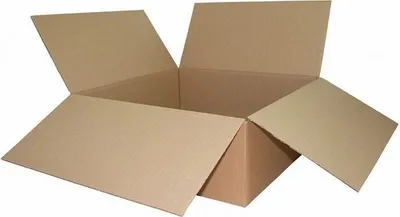 Produktbild von 1x Faltkarton  500x500x180mm 1-wellig Dickwelle braun